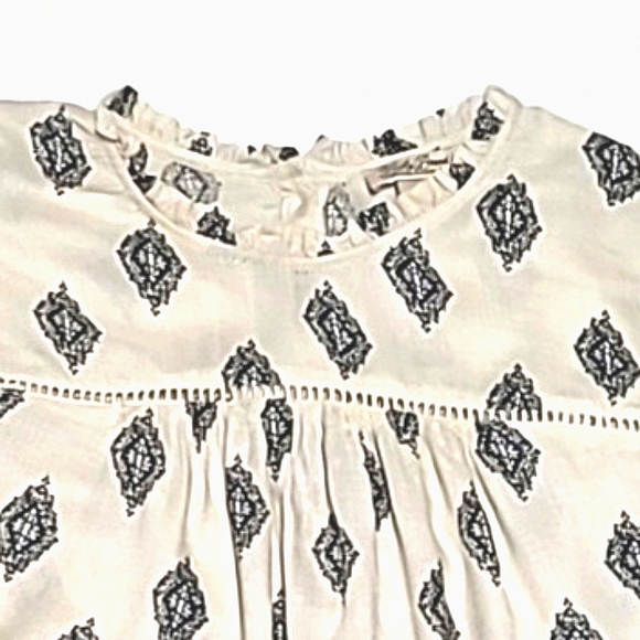 Lucky 3/4 Sleeve Ruffle Blouse - Picture 2 of 7